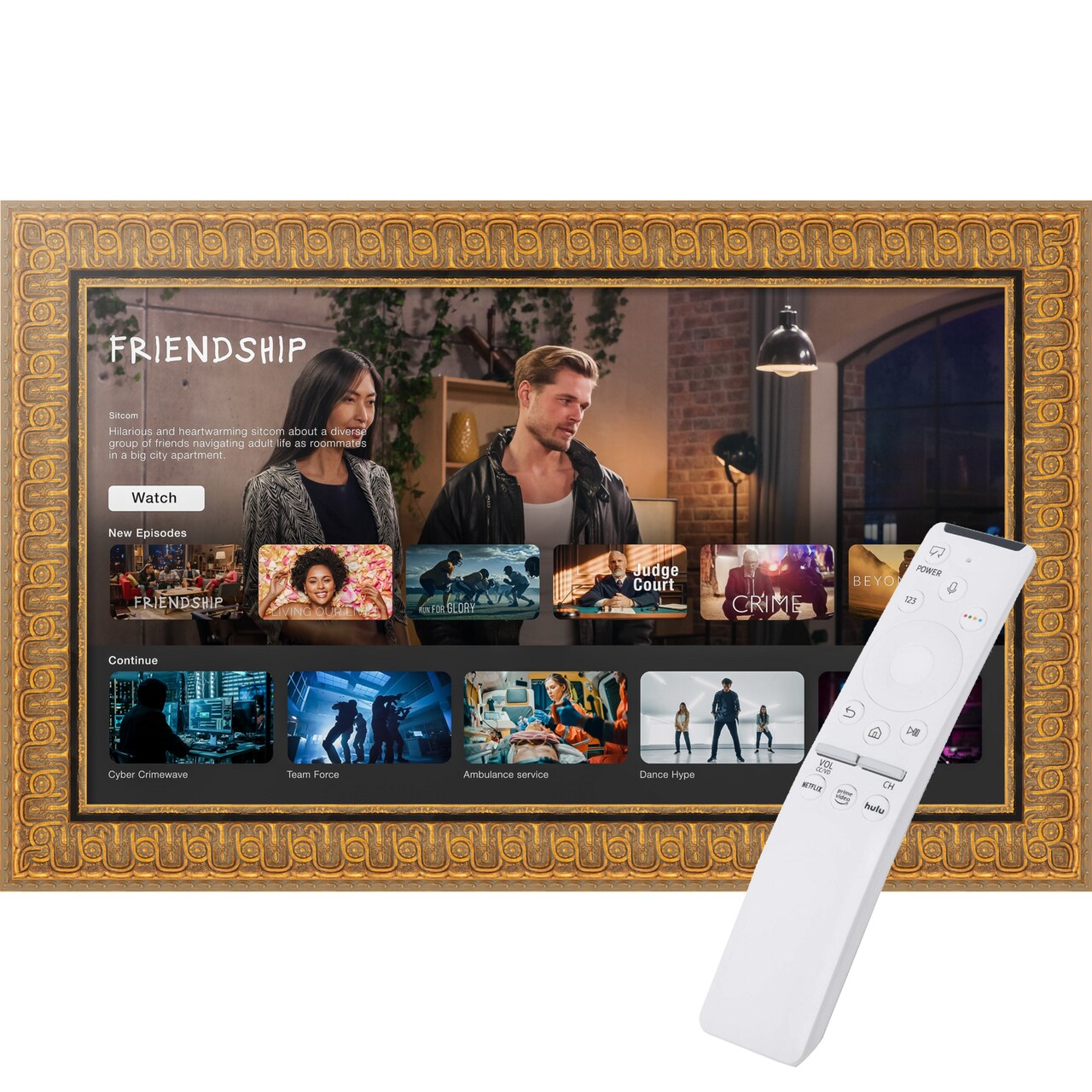 The Samsung Frame TV 50 inch TV Frame, Ornate Frame TV (Fits 2021-2025 Models)